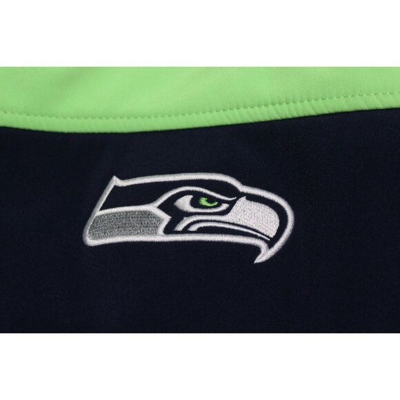 Seattle Seahawks NFL colorblock hooded softshell fleece full zip front jacket XL - Picture 9 of 14